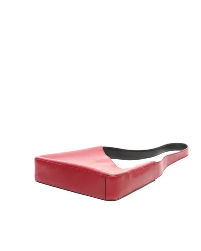 Prada Leather Shoulder Bag In Red