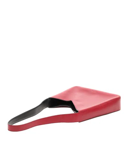 Prada Leather Shoulder Bag In Red