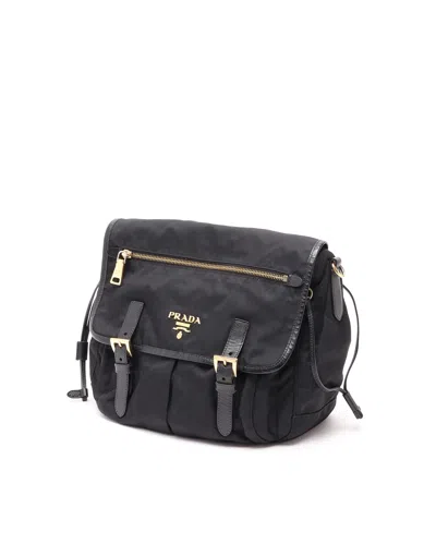 Prada Tessuto Messenger Bag In Blue