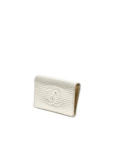 Chanel Long Wallet In Silver