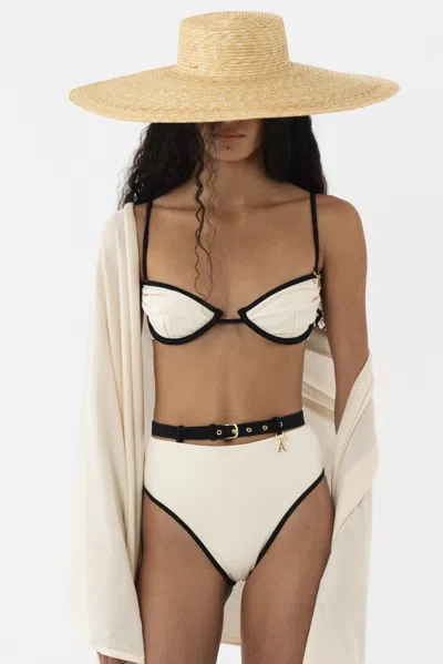 Arakii Retro Bikini Top In White