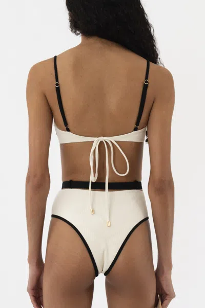 Arakii Retro Bikini Top In White
