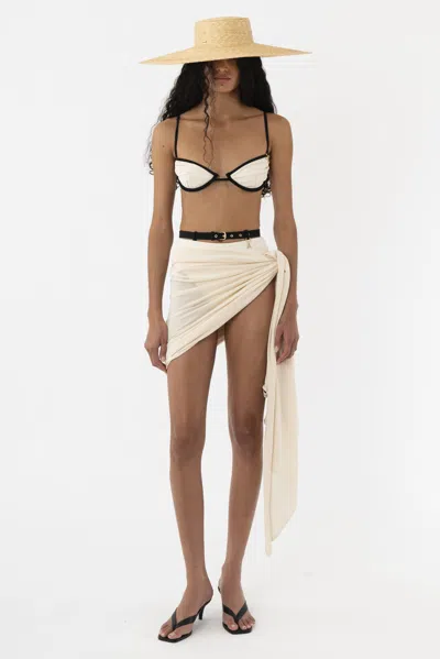 Arakii Retro Bikini Top In White