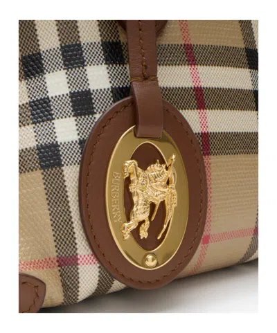 Burberry Primrose Small Shoulder Bag Check Pattern In Brown