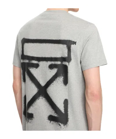 Off-white Logo-print T-shirt In Gray