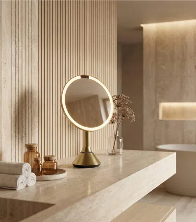 Simplehuman Round Sensor Touch Mirror In Gold