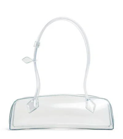 Alaïa Medium Le Teckel Shoulder Bag In Blue