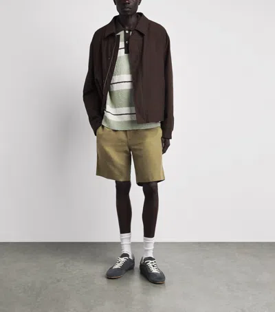 Samsoe & Samsoe Samsøe Samsøe Linen-cotton Smith Shorts In Brown