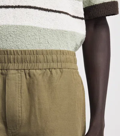 Samsoe & Samsoe Samsøe Samsøe Linen-cotton Smith Shorts In Brown