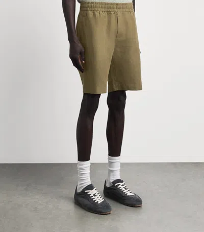 Samsoe & Samsoe Samsøe Samsøe Linen-cotton Smith Shorts In Brown