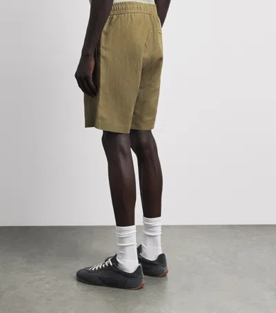 Samsoe & Samsoe Samsøe Samsøe Linen-cotton Smith Shorts In Brown