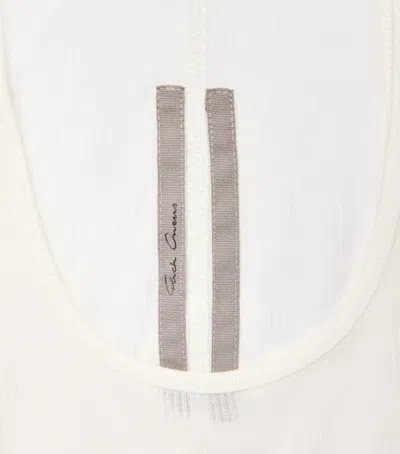 Rick Owens Basic Rib Tank Top In White