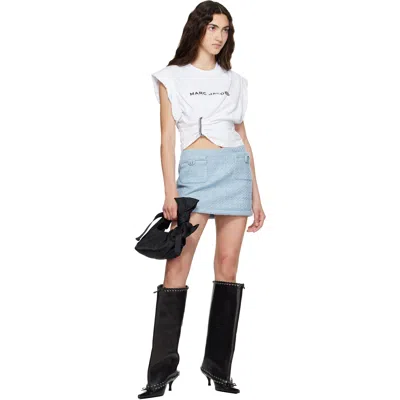 Marc Jacobs White Pop J Marc Logo Drape Seam T-shirt In White