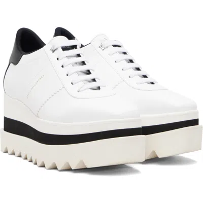 Stella Mccartney White Sneak-elyse Platform Sneakers In White