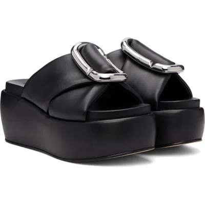 Marc Jacobs The Pop J Marc Platform Wedge Slide Sandal In Black