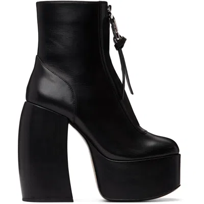 Marc Jacobs The Gigi Platform Ankle Boots In Black
