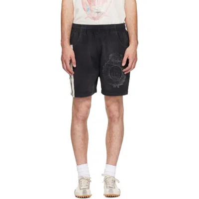 424 Printed Pattern Athletic Shorts In Black