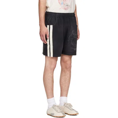424 Printed Pattern Athletic Shorts In Black