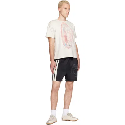 424 Printed Pattern Athletic Shorts In Black