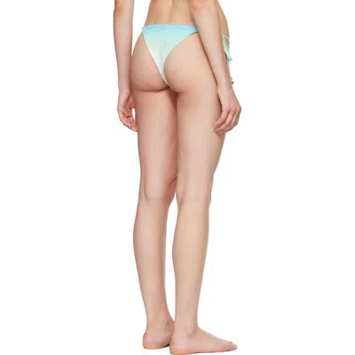 Casablanca Gradient-effect Bead-embellished Bikini Bottoms In Blue