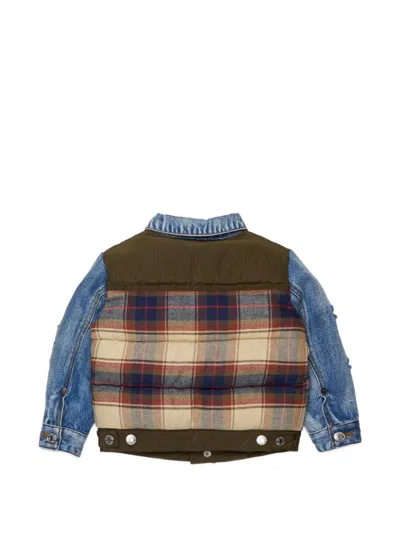 Dsquared2 Patchwork Padded Jacket In Multi