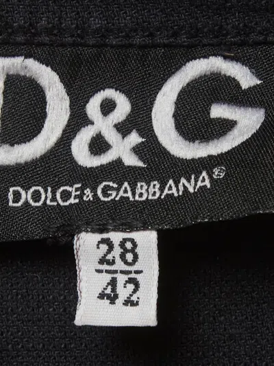 Pre-owned D&g Button-front Denim Jacket In Black