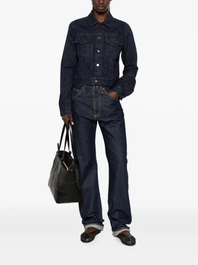 Calvin Klein Collection Lynette Denim Jacket In Blue