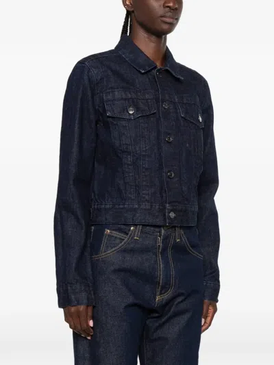 Calvin Klein Collection Lynette Denim Jacket In Blue
