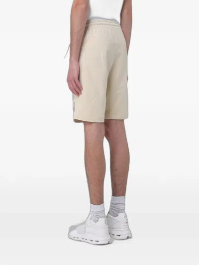 Ea7 Logo-print Drawstring Shorts In Neutral