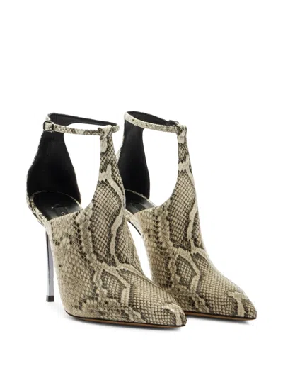 Casadei Blade Python-print Pumps In Gray
