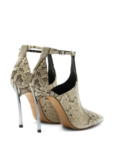 Casadei Blade Python-print Pumps In Gray
