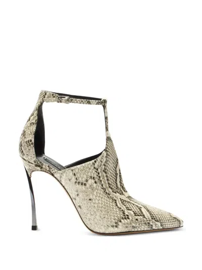 Casadei Blade Python-print Pumps In Gray