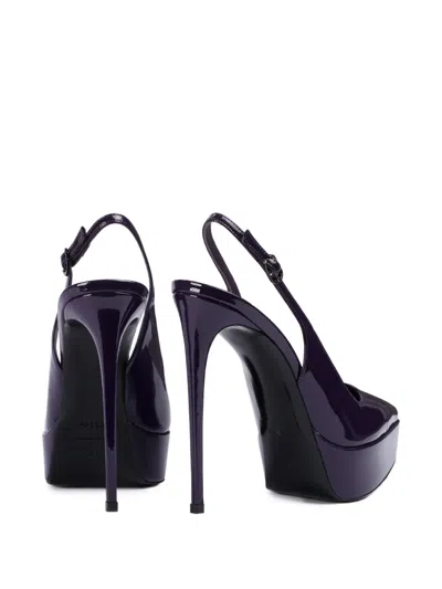 Le Silla Uma Platform Slingback Pumps In Purple