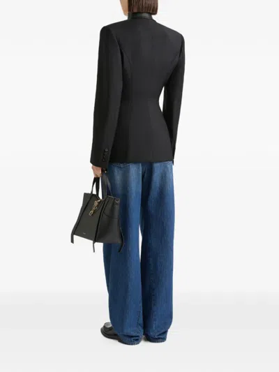 Givenchy Double-breasted Wool Blazer In Brown