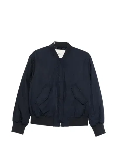 Closed Logo-patch Bomber Jacket In Blue