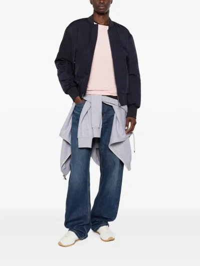 Closed Logo-patch Bomber Jacket In Blue