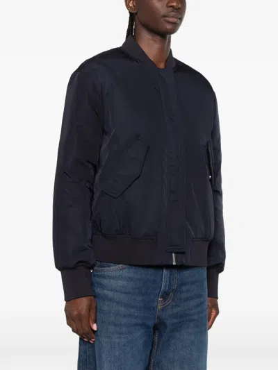 Closed Logo-patch Bomber Jacket In Blue