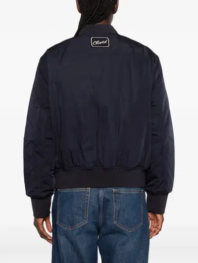 Closed Logo-patch Bomber Jacket In Blue