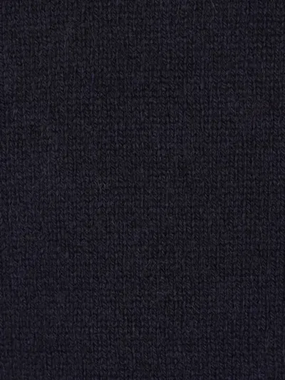 The Row Dark Navy Solid Sweater In Blue