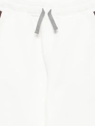 Eleventy Side-stripe Drawstring Track Pants In White
