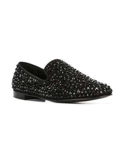 Shop Giuseppe Zanotti Marvin Crystal Slippers