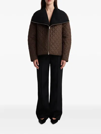Anna Quan Morandi Quilted Jacket In Brown
