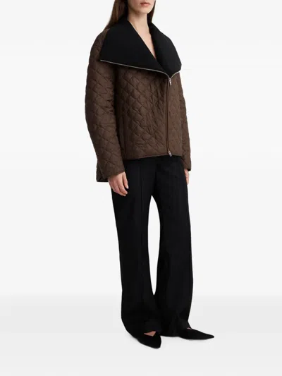 Anna Quan Morandi Quilted Jacket In Brown