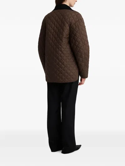 Anna Quan Morandi Quilted Jacket In Brown
