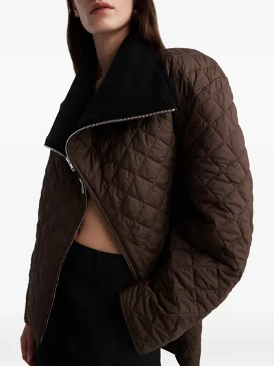 Anna Quan Morandi Quilted Jacket In Brown