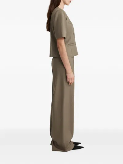Anna Quan Priestly Short-sleeve Button-up Jacket In Multi