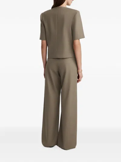 Anna Quan Priestly Short-sleeve Button-up Jacket In Multi