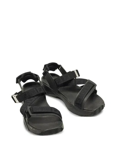 Pre-owned Fendi Flow Sandals In Black