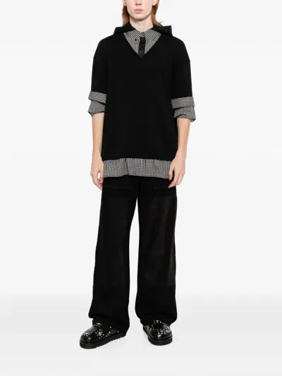 We11 Done Layered-design T-shirt In Black