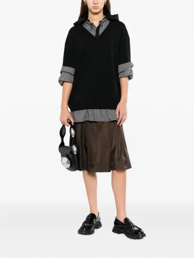 We11 Done Layered-design T-shirt In Black
